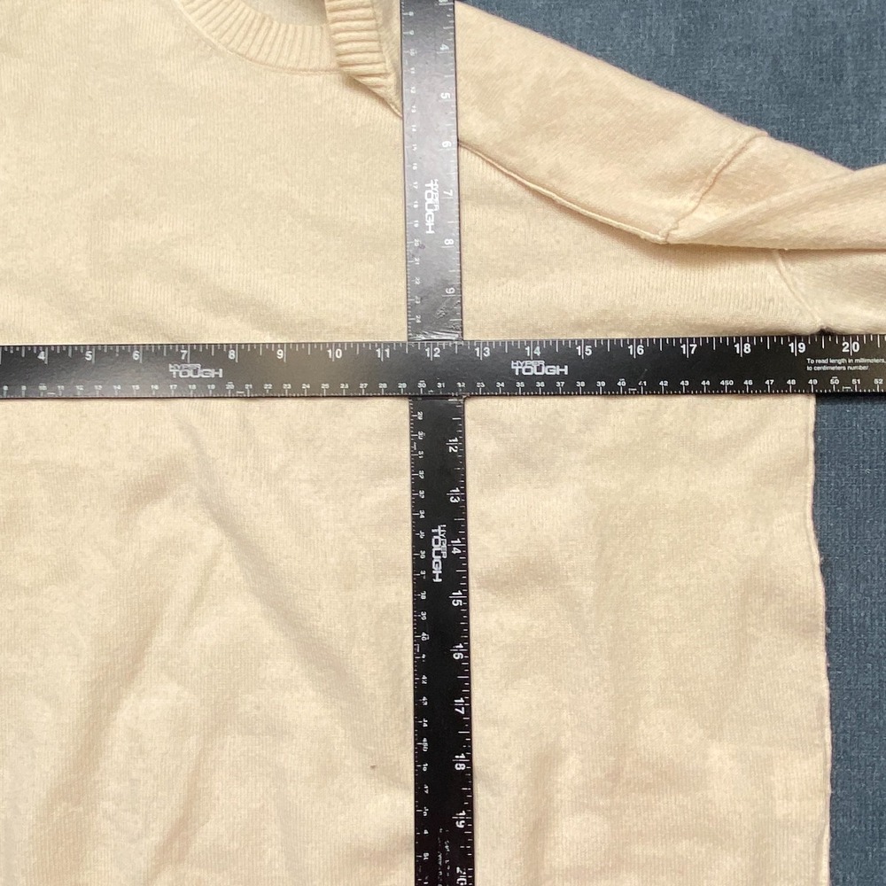 Tomorrowland Tricot Cashmere Sweater Men XS Knitted Off White Crew Neck Pullover - Picture 6 of 13